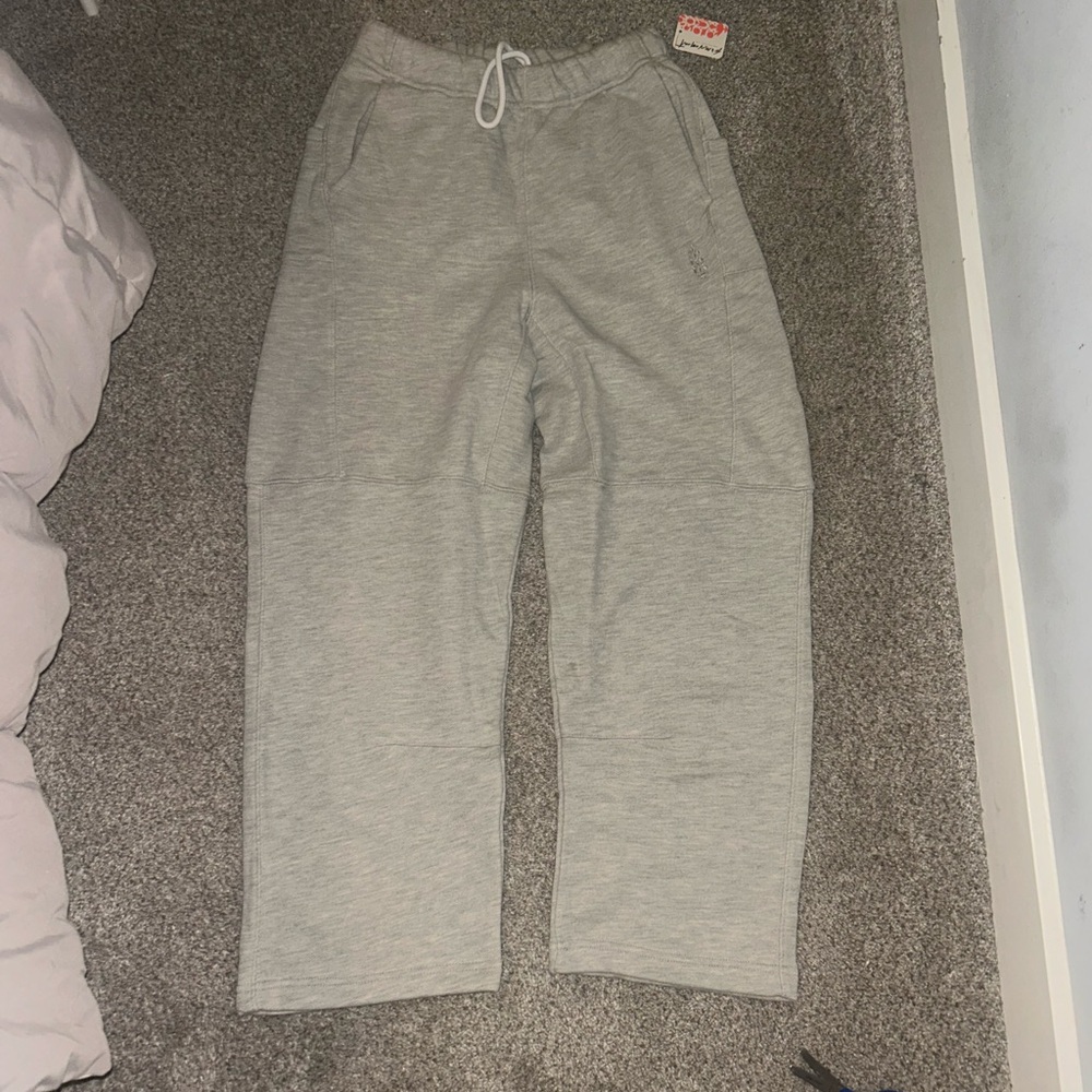 Free people barrel sweats heather grey